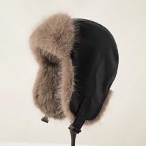 Winter Hüte Frau Bomber Hüte Verdickt Warme Ohr Schutz Winddicht Radfahren Russische Hut Casual Pelz Hut Earflap