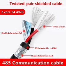 5 meter 26AWG 24AWG 2 kern 4 kern 6 kern 8 core485 kommunikation signal draht RVSP Verzinnt kupfer twisted pair geschirmt draht