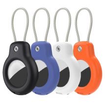 Fall Für Apple Airtag Halter Anti-Verloren Air Tag Fall Für Gepäck Tasche Pet Schlüssel Rucksack Airtags Mit Stahl Kabel schlüsselbund Zubehör