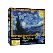 MaxRenard 50*70cm 1000 Pieces Jigsaw Puzzles Van Gogh The Starry Night Paper Assembling Painting Art Puzzles Toys for Adults