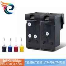 PG-575XL CL-576XL PG575 CL576 575 XL 576 XL Wiederaufbereitete Tintenpatrone für Canon PIXMA TS3550i TS3551i TR4750i TR4751i Drucker