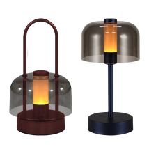 Modern Retro Nordic Desk Lamp Rechargeable Indoor Table Lamp Camping Lamp Night Light for Bedroom Campe Reading Home Decoration