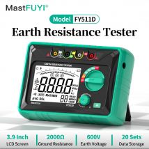 MASTFUYI Erdungswiderstandsmessgerät Megohmmeter 0–2000 Ohm für elektrische Inspektion und Wartung Widerstandstester