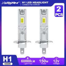 XSTORM H1 Lampadina per fari a LED 60000LM 150W Lampada fendinebbia automatica ad alta potenza 6500K 12V Luci a LED per lampade frontali per auto Lampada da guida