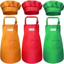 Cheap Wholesale Children Adult Parent-child Chef Apron Painting Cooking Class Suit Apron and Chef Hat in Stock