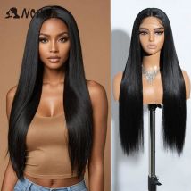 Noble Cosplay Long Straight Synthetic Lace Front Wigs For Women 30 Inch Middle Part Synthetic Lace Wig High Temperature Fiber