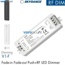 Skydance V1-F Fade-in Fade-out Push RF LED Dimmer 5 Fading Speed Push Dimming DC12V 24V 36V 48V With 2.4G Remote Controller R11