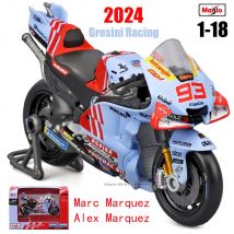 Maisto 1:18 2024 Gresini Racing MotoGP # 93 Marc Marquez # 73 Alex Marquez odlew stopu motocykla Model kolekcja prezent zabawka