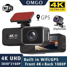 UHD 4K 2160P Auto Front Dash Cam Mini WIFI DVR Black Box Zimmer mit 24H Parkplatz Monitor Nachtsicht, GPS/Rückfahrkamera Option