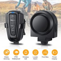 Kabelloser Fahrradalarm mit Fernbedienung – ANTUSI Vibrationssensor, Diebstahlsicherungssystem für Fahrrad, Motorrad, USB-Aufladung