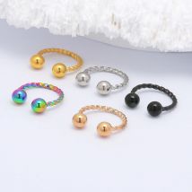 Jhjt 16g Hufeisen Nase Piercing Septum Nasenring Edelstahl Frauen Männer Nasenloch Körpers chmuck