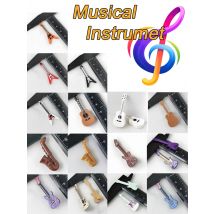 MOC Building Block Parts Electric Guitar Bass Saxophone Compatible with 11640 93221 93564 25975 Toy Accessories