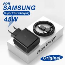 Ładowarka Super Fast Charger USB C 45W PD do Samsung Galaxy S24 S23 S22 S21 S20 Ultra S10 Plus EU US Plug Type C Charge Cable
