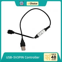 USB Controller 5V3PIN Netzteil Konverter Adapter USB-ARGB Kabel Draht Manuelle Steuerung Lüfter Einstellung
