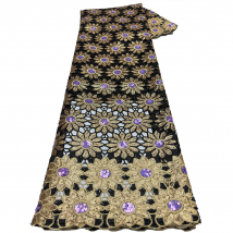 Großhandel afrikanischer wasserlöslicher Spitzenstoff 2025, hochwertiger französischer Pailletten-Guipure-Schnur-Spitzenstoff für Frauen, Hochzeitskleider