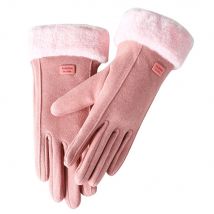 Frauen Winter Dicke Plüsch Leder Handschuhe Mode Winter Warme Skifahren Outdoor Frauen Handschuhe Dame Elegante Casual Touchscreen Handschuhe