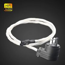 Cavo di alimentazione audio HiFi da 7 mm OCC placcato argento Cavo di alimentazione CA per audiofili con spina di alimentazione EU/US/AU/UK Figura 8 Connettore IEC