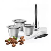 Cápsulas reutilizables para Nespresso, cápsula reutilizable de acero inoxidable, filtros de café Espresso, cápsulas reutilizables, accesorios de café