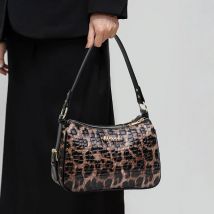 Leoparden muster Tasche neue Damen tasche berühmte Marke Schulter Umhängetasche Echt leder Handtasche Luxus Handtasche Frauen