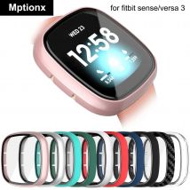 Matte Protective Case for Fitbit versa 3/Sense Cover Screen Protector Full Protective Shell for Versa 3/Sense Accessorie