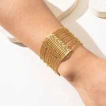 Vergoldetes Kettenarmband für Damen, arabisch, trendiges Damen-Manschettenarmband, Naher Osten, Hochzeit, Festival, Schmuck