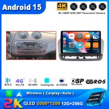 Pantalla táctil QLED de 12G + 256G para Seat Ibiza 2012-2015 Android 15 Auto Radio reproductor de vídeo Multimedia para coche 5G WIFI BT navegación GPS