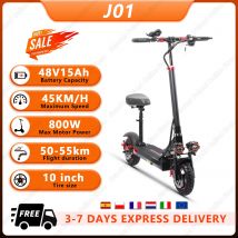 FREEBOY J01 Elektroroller für Erwachsene, 800-W-Motor, 48 V, 15 Ah, doppelte hydraulische Bremse, mit Sitzen, 10-Zoll-Reifen, automatischer Cruise-E-Scooter