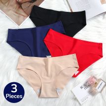 TrowBridge 3 Teile/satz Nahtlose Damen Höschen Weibliche Seide Satin Unterwäsche Weiche Bequeme Slips Dessous Sport Gemütliche Unterhose