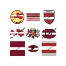 Latvian Coat of Arms Sticker Decal Self Adhesive Vinyl Latvia Flag LV Car Assessoires Premium Quality Vinyl Glue Sticker KK13cm