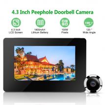 Wsdcam 120 ° Weitwinkel Türklingel Kamera Tür Auge 4,3 Zoll Tür Guckloch Viewer Home Security digitale Tür überwachung