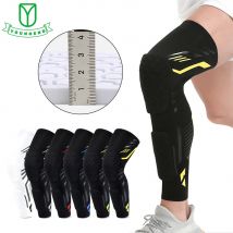 Antikollisionsgepolsterte Knie-Kompressionsbandage mit langen Beinärmeln für Sport, Basketball, Fußball, Volleyball, Knieschützer, Schienbeinstütze