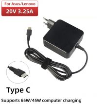 65W 20V 3,25A Typ-C 45W USB C Telefon PD Laptop Stecker Ladegerät Power Ac Adapter für MacBook Asus ZenBook Lenovo Dell HP Sony Xiaomi