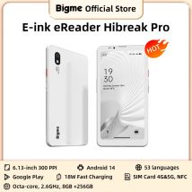 BIGME Hibreak Pro E-Book-Reader, 6,13'' Schwarz-Weiß E-Ink-Bildschirm, elektronisches Buch, 300PPI Android 14 OS 8GB+256GB E-Reader-Tablet mit NFC