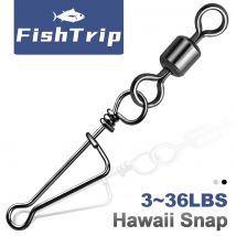 FishTrip Fishing Rolling Wirbel Snap 25–100 Stück Triangle Swivel Italian Snap Quick Change Fishing Lure Connector Coastlock Clip