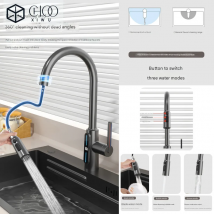Bathroom faucets，No Need To Plug in Power LED Temperature Display Faucet Kitchen Faucet Modern Style Sink Faucet for Kitchen