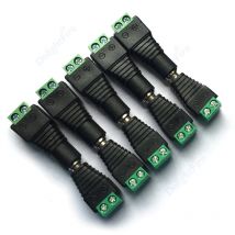 Connettore DC maschio femmina 5V 12V 5.5 2.1mm DC Power Jack Adattatore connettore a cilindro per telecamera di sicurezza CCTV Striscia LED