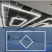 Sechseckige LED-Deckenleuchte für Garage, 110–265 V, 6500 K, Auto-Detailleuchte für Autowerkstatt, Friseursalon, Supermarktbeleuchtung