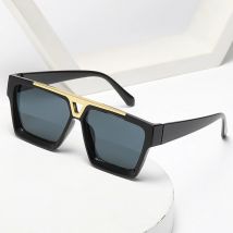 Neue Retro-Sonnenbrille für Damen und Herren, Vintage Quadratischer PC-Rahmen, Hochwertige Gläser, Sonnenbrillen für Frauen und Männer