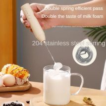 1 elektrischer Milchaufschäumer, Eierschläger, Mini-3-Gang-Akku-Handmixer für Getränke, Marmelade, Kaffee, Haushalts-Küchenmixer