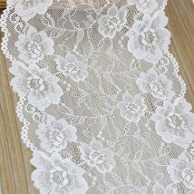 (3 mt/los) 21cm weiß elastischer spitze Stoff hohl unterwäsche stretch spitze Trim DIY bänder