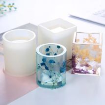 Stampo in Silicone Stampo In Resina Epossidica FAI DA TE Contenitore Della Penna Organizzatore Piazza Rotonda di Stoccaggio Supporto di Silice Stampi Artigianato Monili Che Fanno Pendenti e Ciondoli