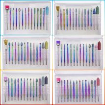 14 stücke 3/32 ''Professionelle Regenbogen Nagel Bohrer Bits Elektrische Maniküre Rotary Datei für Acryl Gel s Nagelhaut