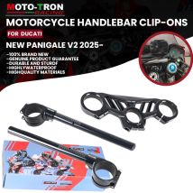 MOTO-TRON CNC Aluminum Motorcycle Handlebar Clip-Ons Fork Handle Bars Clip ons For  DUCATI Panigale V2 2025