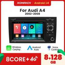 7 "drahtloses Carplay 8GB 128GB Android 14 Auto Multimedia Autoradio für Audi A4 B8 B6 S7 S4 B7 RS4 B7 Sitz Exeo IP Navigation