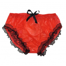 LangKee Haian PVC Cami Slip Spitzenhöschen Damen Slip Farbe Rot