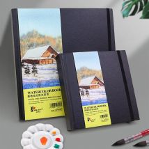 MIKAILAN Quadratisches Aquarellbuch, mittlere grobe Körnung, 230 g, Skizzenbuch, Aquarellpapier für Studenten, Künstler, Zeichnen, Kunstbedarf
