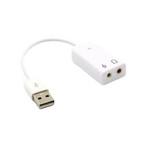 Usb 7.1 Card External Sound Desktop Independent White Computer for Pc sound Cable Plug Enhancing.module Amplified Asio Table