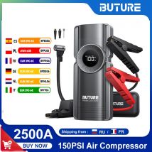 Buture 4 In1 Jump Starter 20000mAh Power Bank 150PSI Pompa Compressore d'aria 2500A Batteria di emergenza Boost 15V Gonfiatore digitale per pneumatici