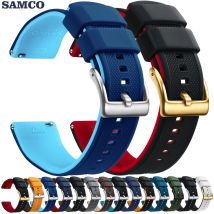 Gumowy pasek do zegarka z mechanizmem szybkiego uwalniania Silikonowy pasek do zegarka 18 mm 20 mm 22 mm Huawei, Samsung Galaxy, Garmin, wymienny pasek do zegarka