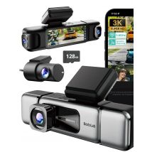 Botslab G980H 4 Channel 3K Dash Cam 560° Front/Rear/Left/Right Car Camera System with Super Night Vision, GPS, 5.8GHz Wi-Fi, Voice Control, Sentinel Motion Mode, 24/7 Parking Monitor, Super Capacitor